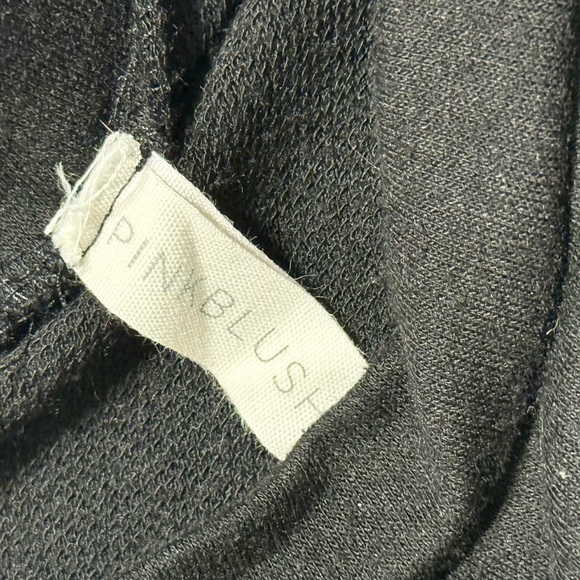 PinkBlush Buffalo Plaid Raglan Sleeve Tunic Top Black Red Curve Hem - Size XL - Picture 6 of 7